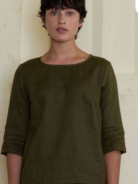 NWT Pyne & Smith Blouse No. 12 Everyday Shirt in Beech